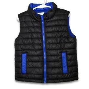 Crazy 8 Boy's Puffer Vest Black/blue Size 3t